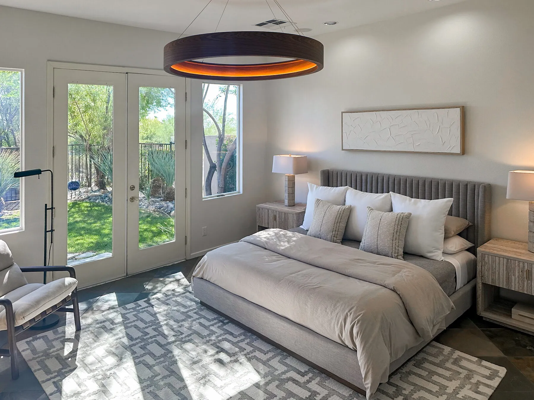 Sun-Filled Primary Bedroom with Garden View